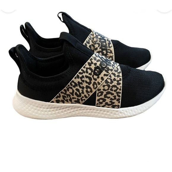 Adidas Puremotion Adapt Slip On Black White Leopard Print Womens Size 7.5 Shoes - Picture 2 of 6